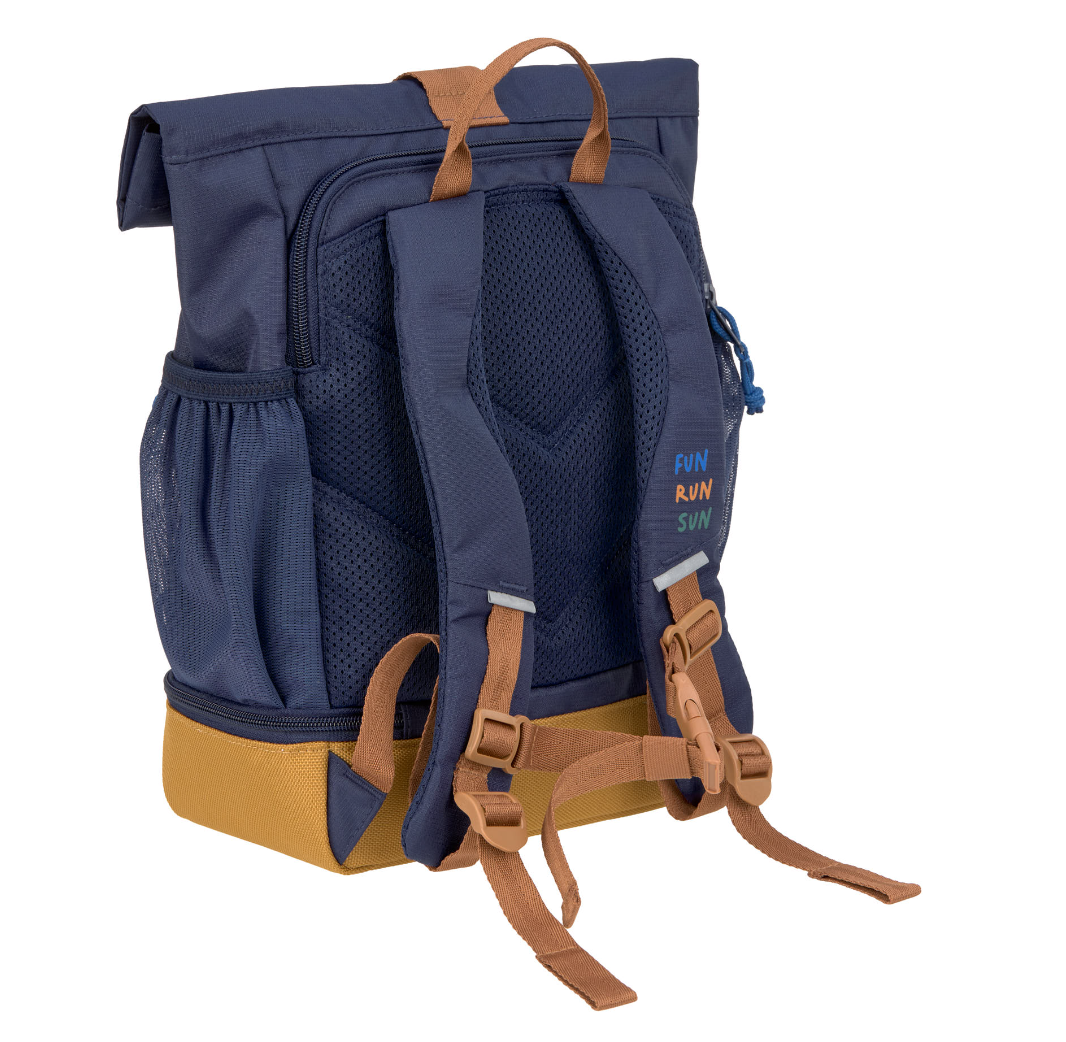Lassig Lassig Mini Rolltop backpack Little gang Navy