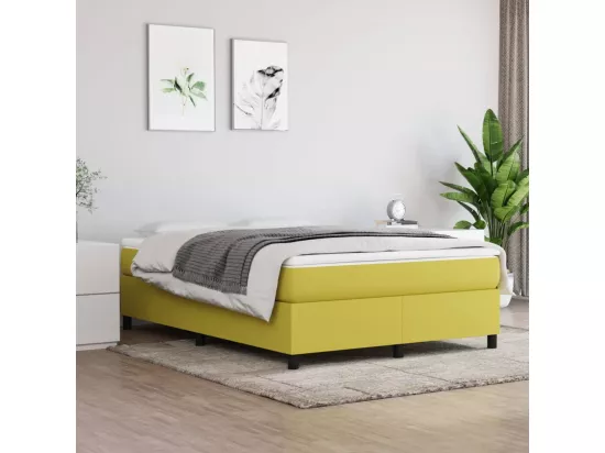 Sommier tapissier Vert 140x190 cm Tissu