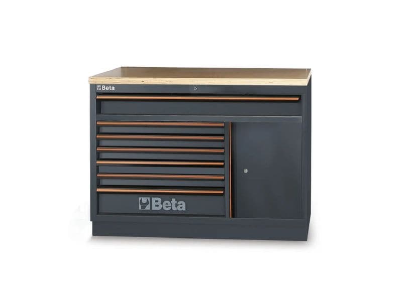 BETA Werkstatt CR45PRO 2.0 M7A/W Feststehendes Modul mit 7 Schubladen