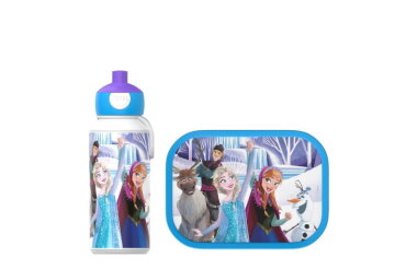 Lunchset Campus (pop-up drinkfles en lunchbox) - Frozen Friends