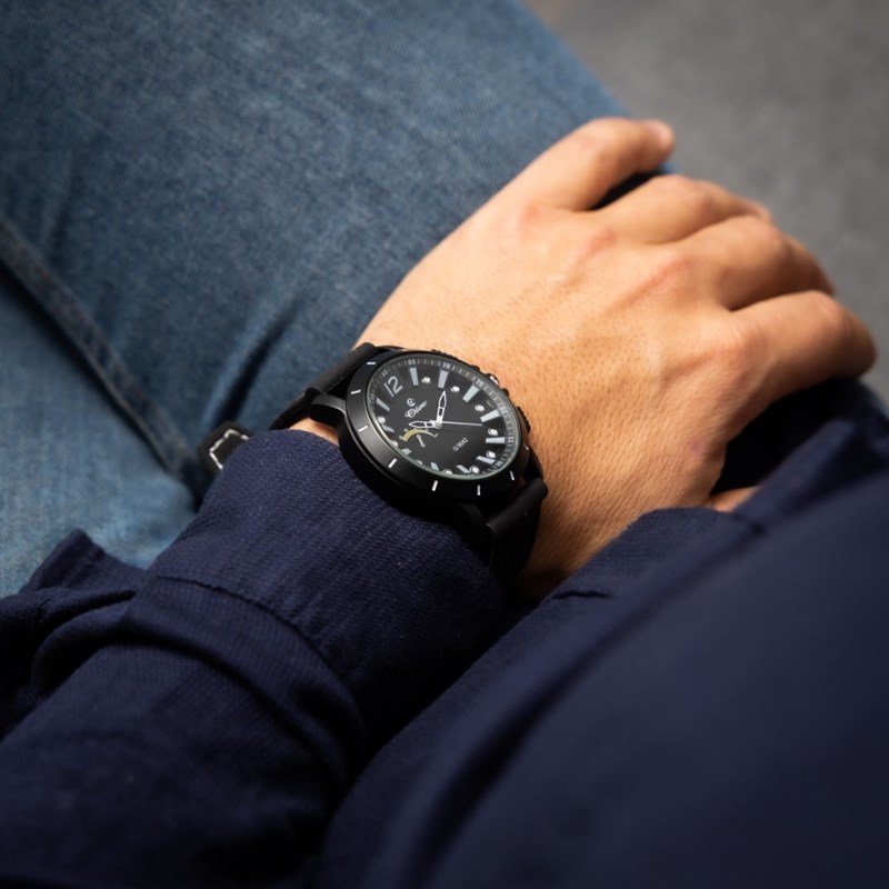 Montre Homme CHTIME bracelet Silicone Noir