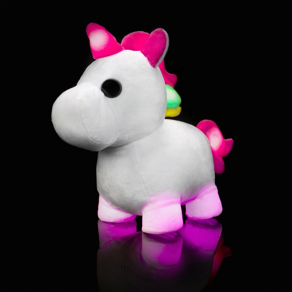 Adoptiere mich! Neonleuchtendes Einhorn, 30 cm Plüschtier