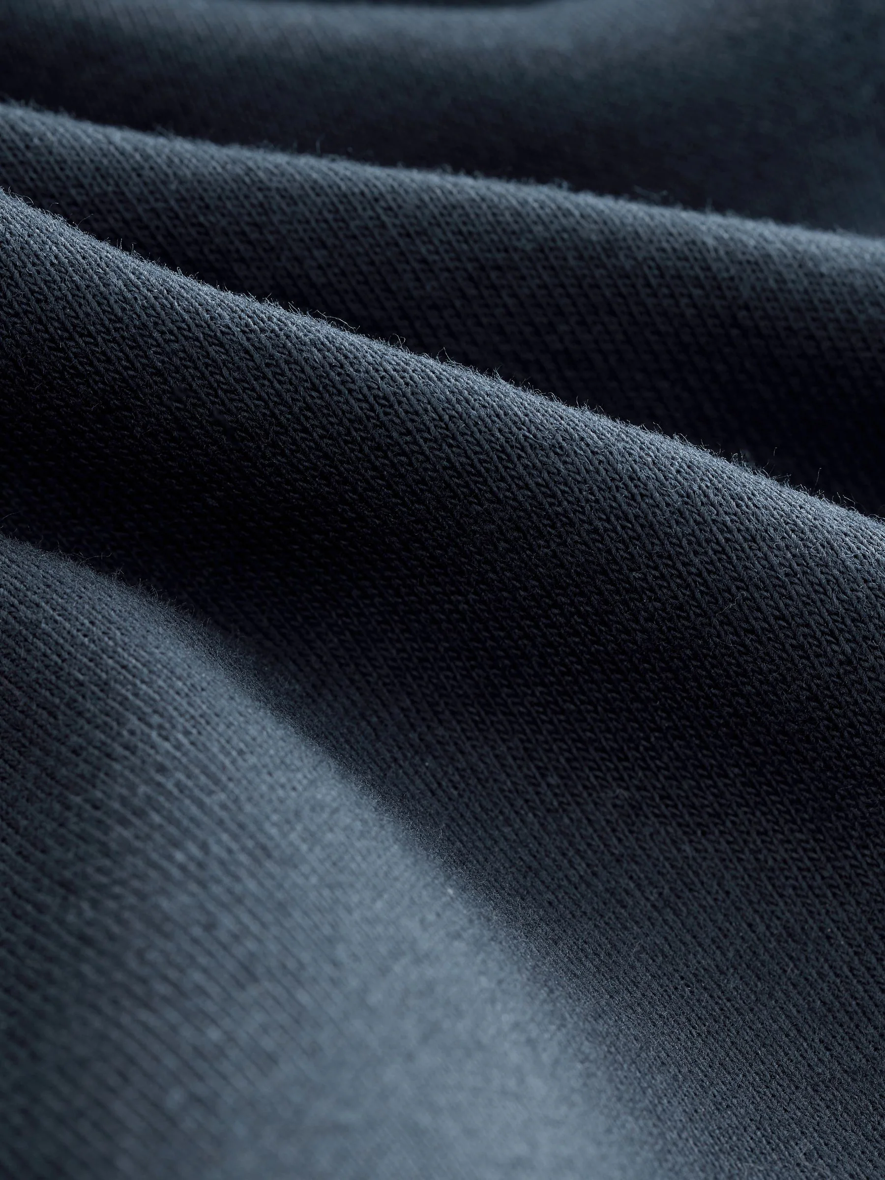 Donkerblauw - Cotton Rich Heavyweight Jersey Full Zip Hoodie