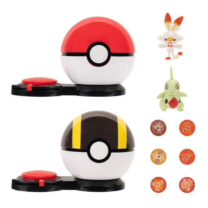 Pokémon - Surprise  Attack Game - Larvitar und Hopplo