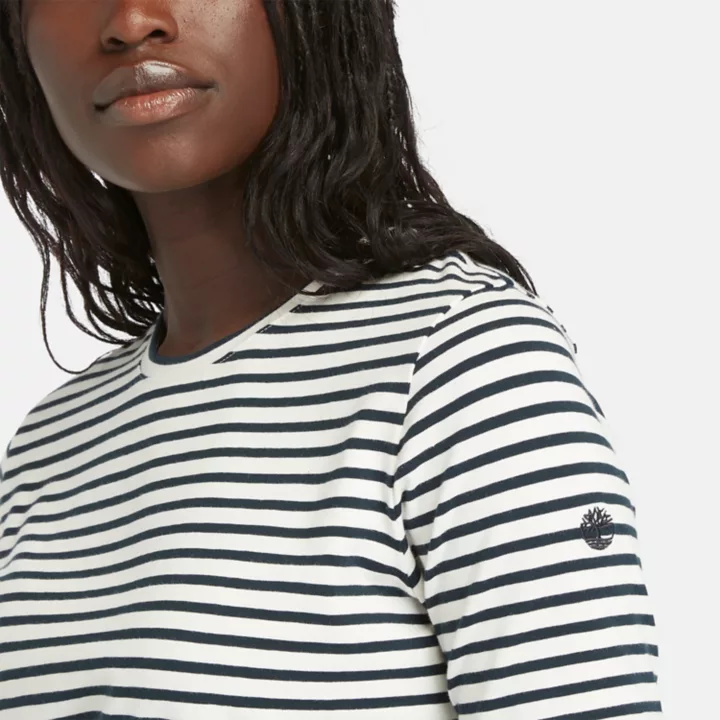 T-shirt Baby à rayures pour femme en bleu