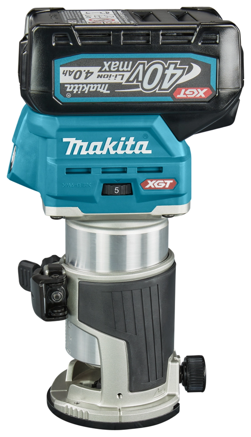 Makita RT001GM206 XGT 40V Max Li-ion Accu Boven- en kantenfrees set (2x 4,0Ah) in Mbox - 89 x 89 mm - koolborstelloos
