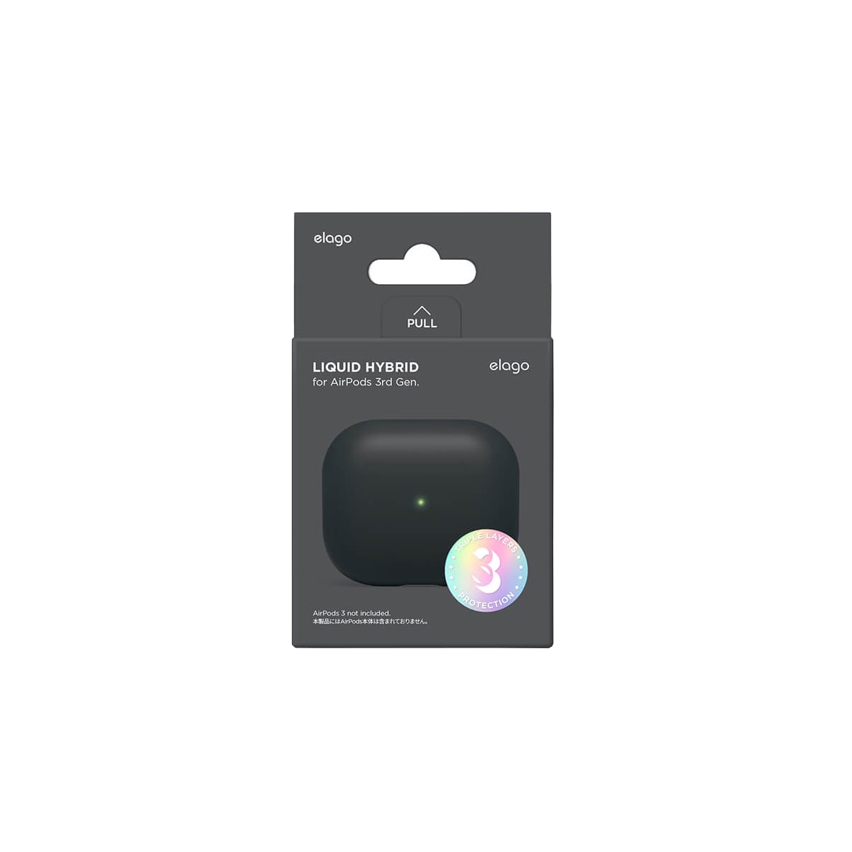 Elago AirPod 3 Liquid Hybrid deksel (sort)