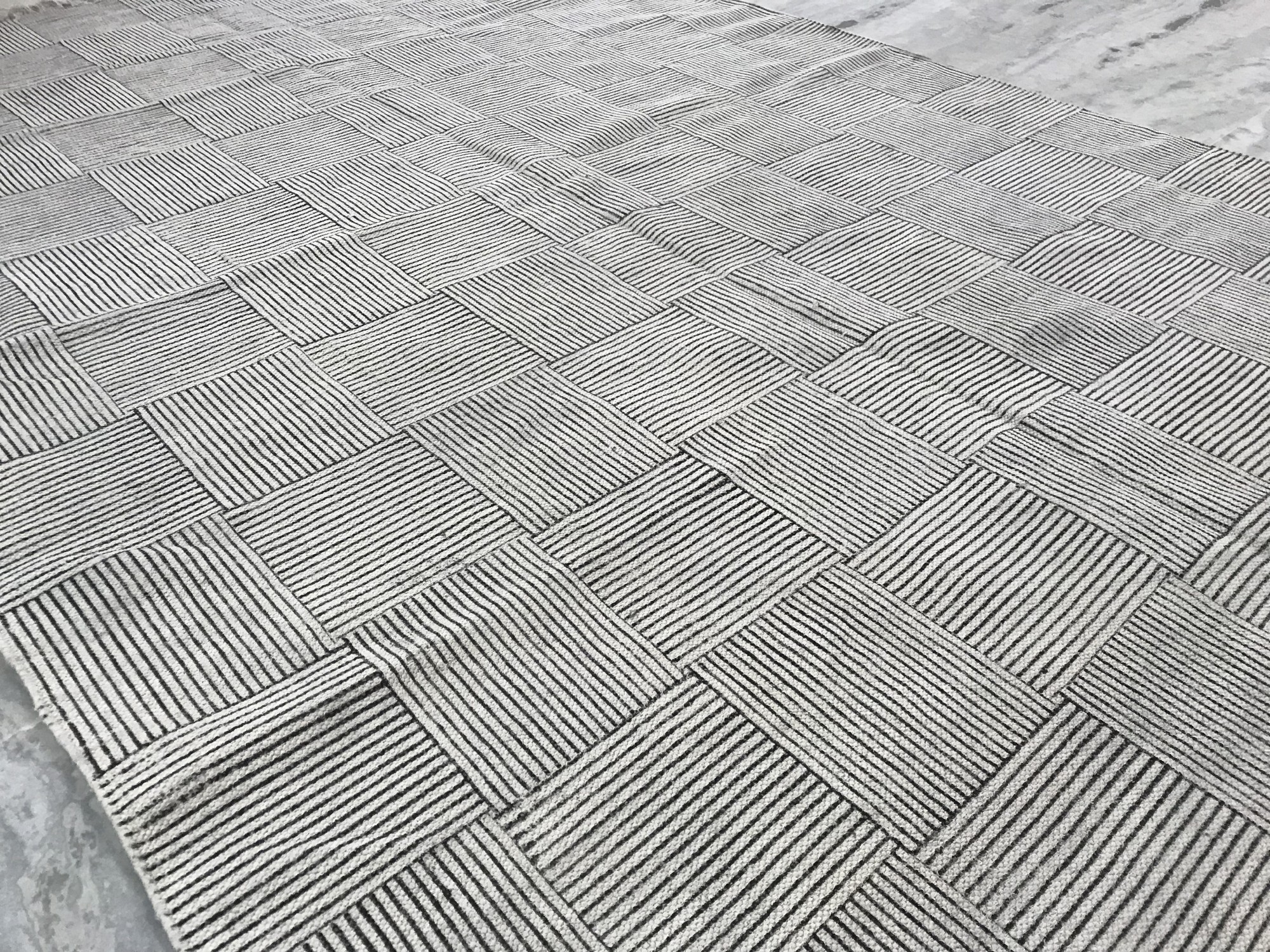Teppich 'Kaaleen', schwarz-weiß, B 200 cm, L 140 cm von fischer's lagerhaus