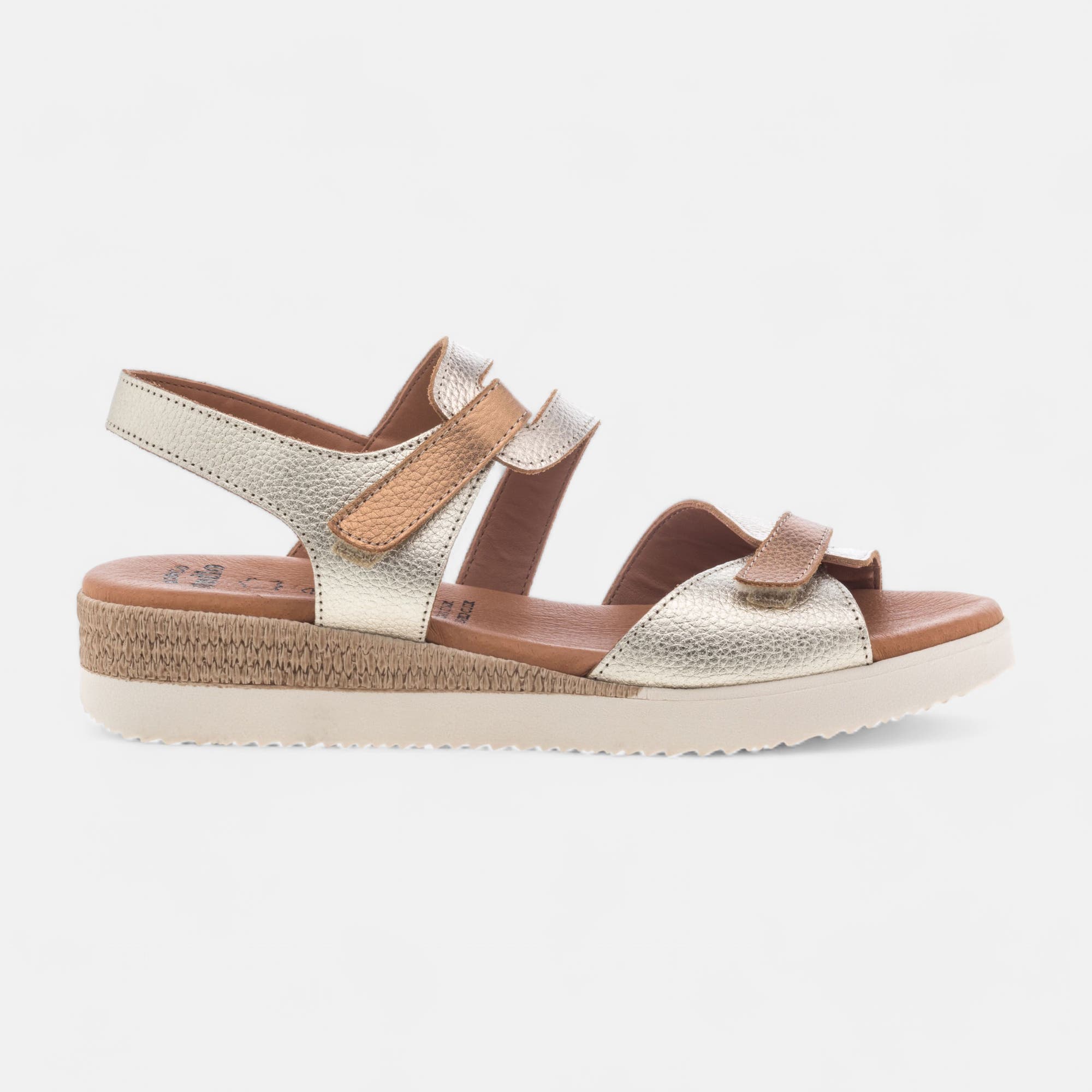 Sandales Femme en cuir bronze