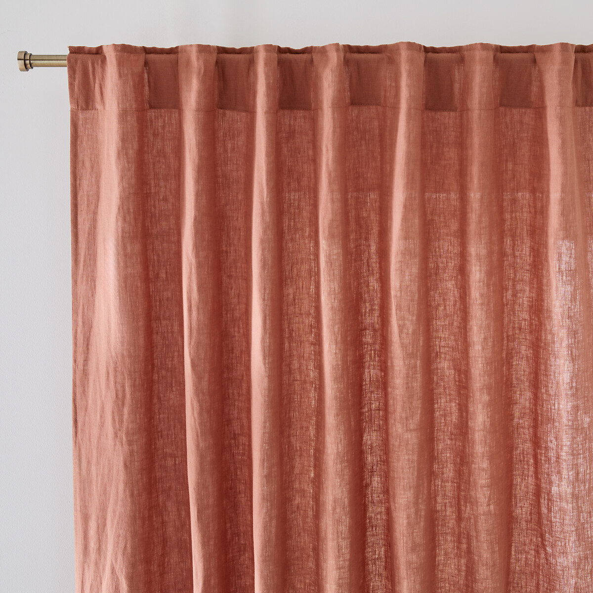 LA REDOUTE INTERIEURS<br>Cortina de linho lavado com laços ocultos Onega