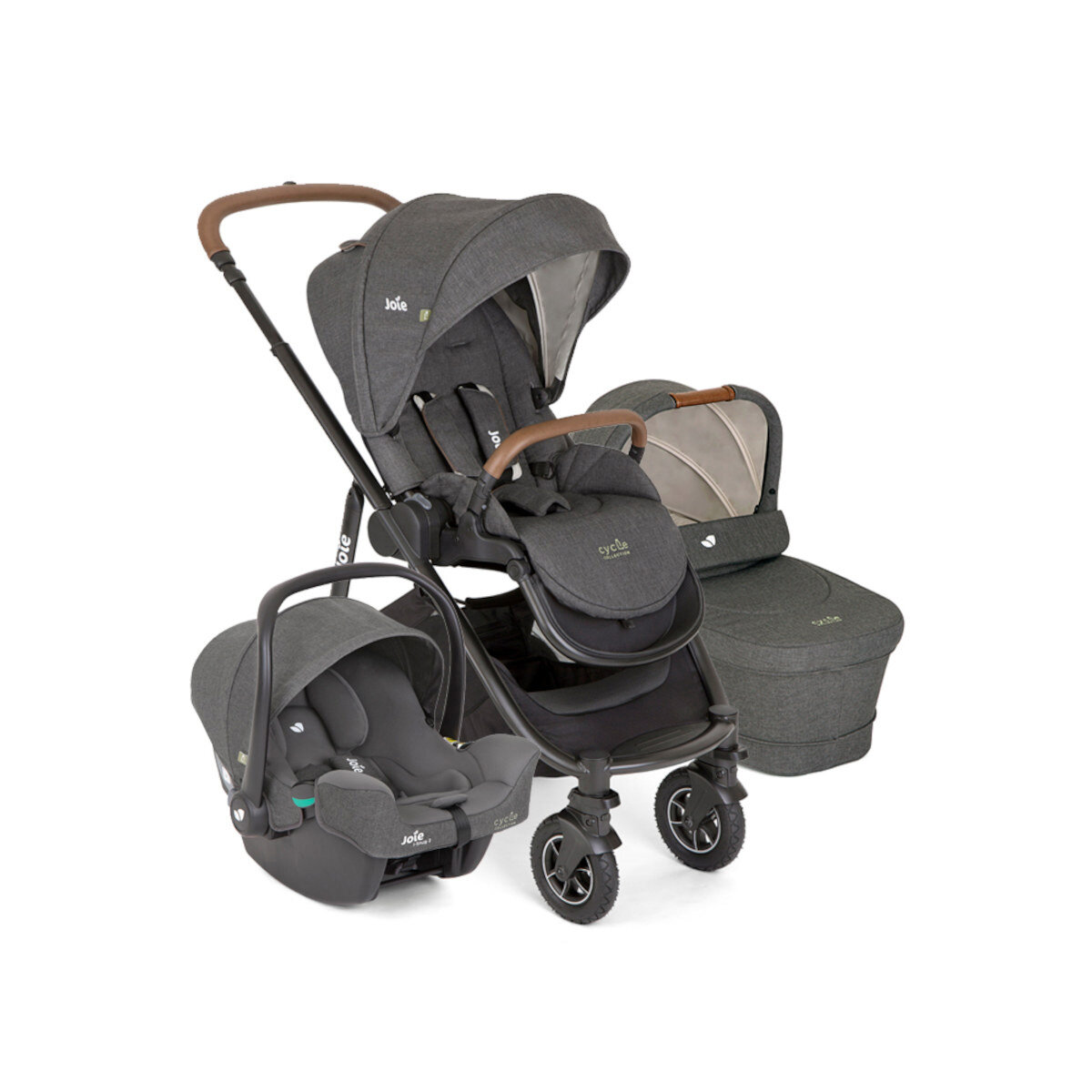 Joie Joie Kombi-Kinderwagen Versatrax Trio 3in1 Shell Gray - Cycle