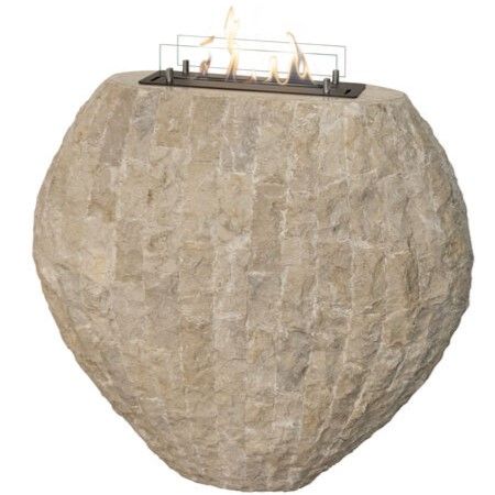 Vaas beige incl. bio ethanol haard Shigo B90 x D40 x H85 cm