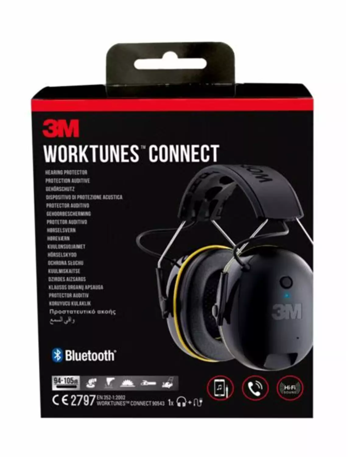 3M 90543EC1 WorkTunes Connect Gehoorbescherming  - Bluetooth - SNR 31dB