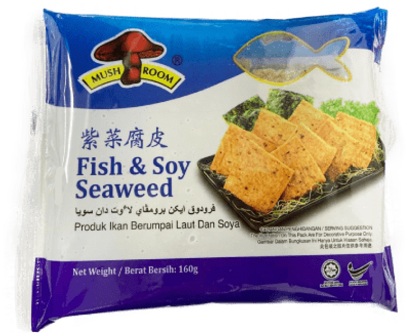 Mushroom Vis & Soja Zeewier 160g