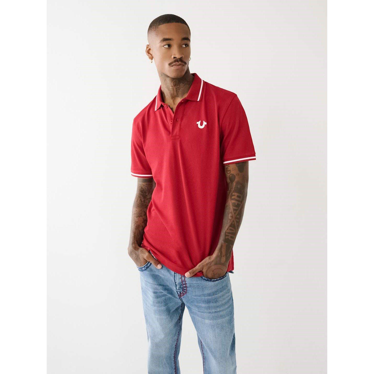 True Religion TR Crafted with Pride Polo Shirt Mens