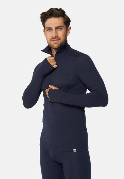 MERINOULD BASELAYER HALF-ZIP BLUSE TIL MÆND
