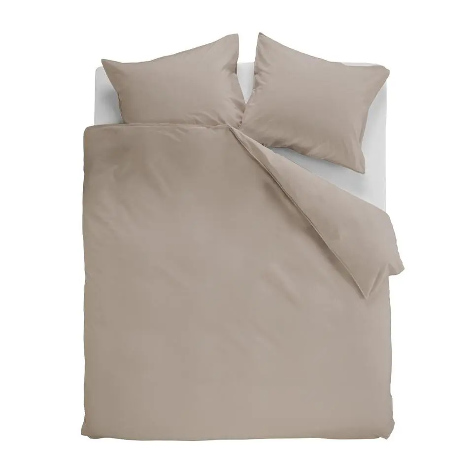 Ambiante Cotton Uni dekbedovertrek - 200x200/220 - Taupe