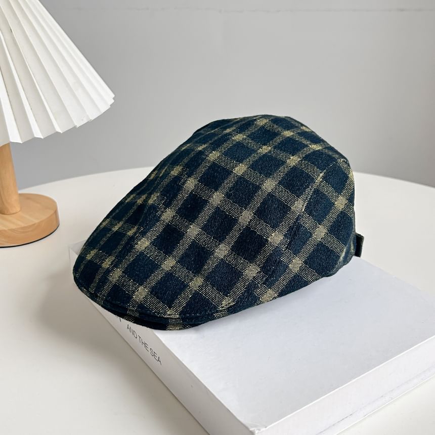 Dreamaway - Geruite denim krantenjongenspet