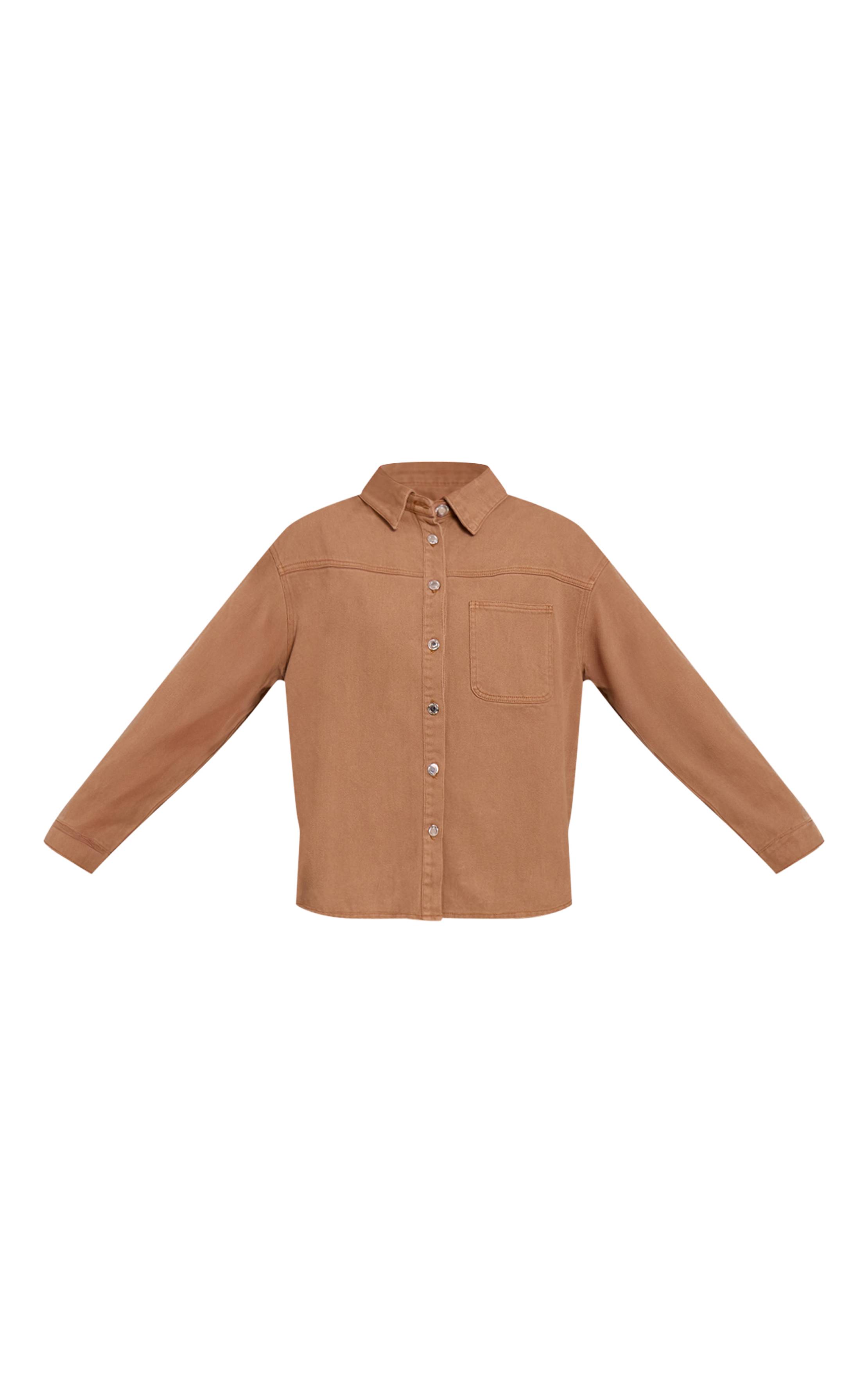 Toffee Chemise En Denim Surdimensionnée À Poche Unique