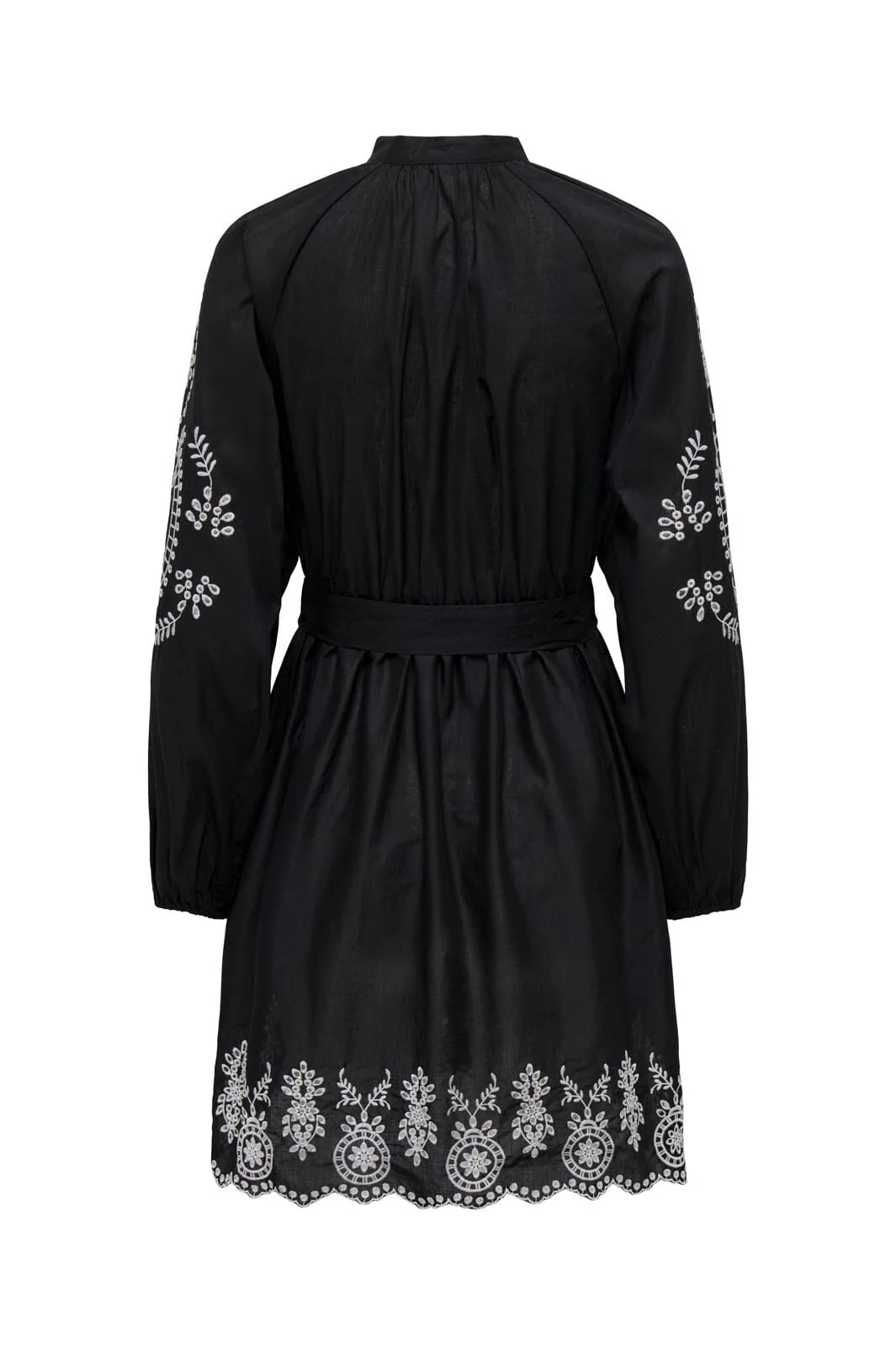 Only Onlflo Dicte Emb Contrast Dress 4460037 black emb whte