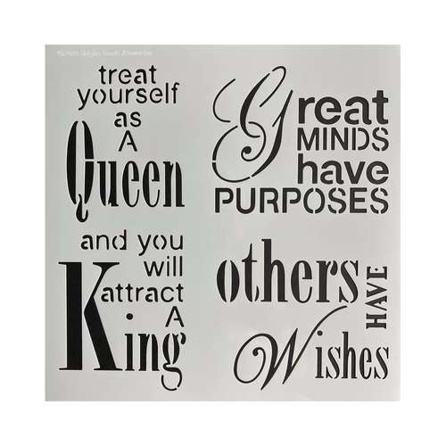 POWERTEX® Schablone Queens and kings
