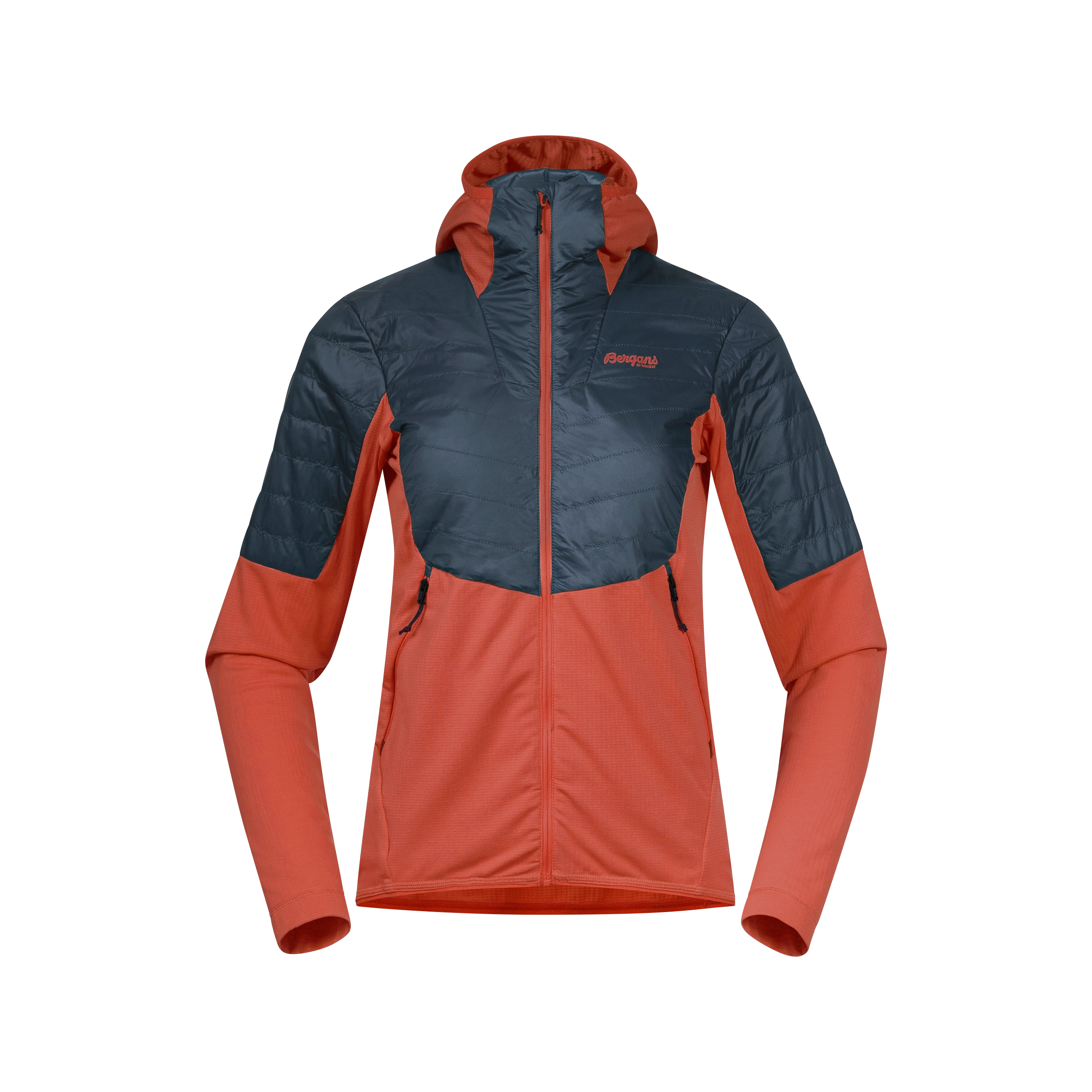 Senja Midlayer Hood W Jacket Brick / Orion Blue