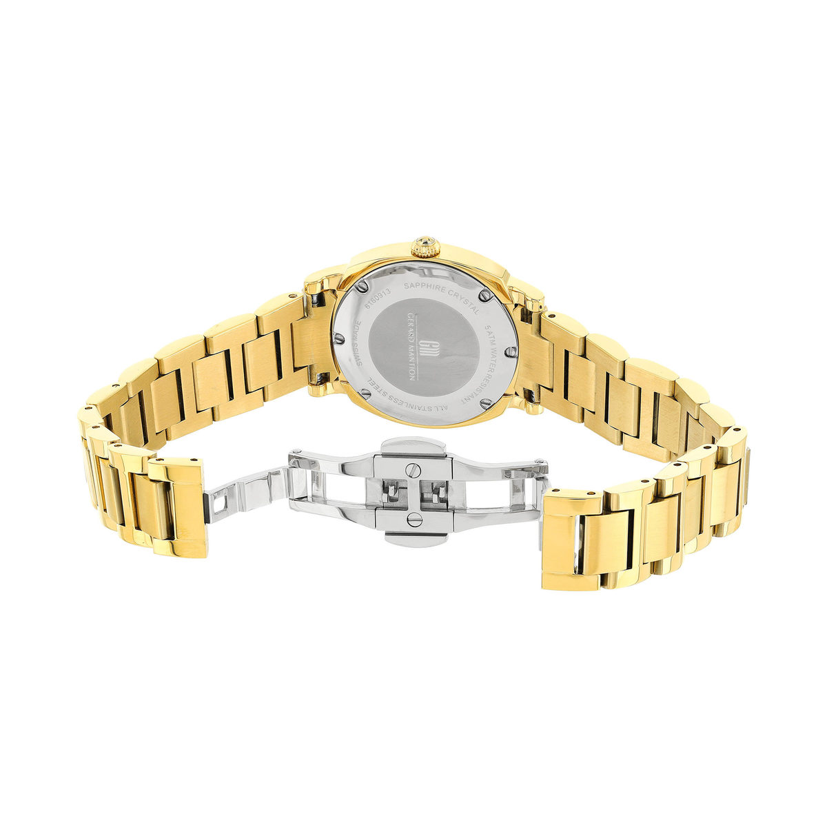 Montre MATY GM cadran Pierre Oeil de tigre bracelet acier doré