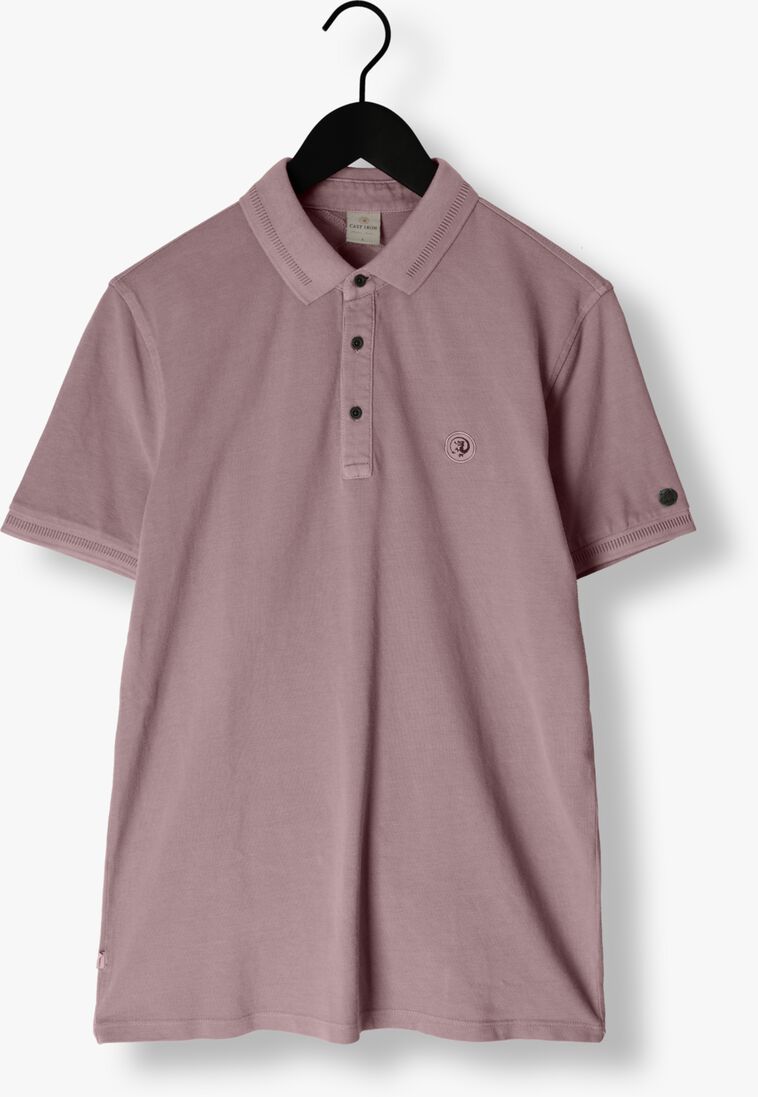 CAST IRON paarse cast iron polo short sleeve polo injected cotton pique