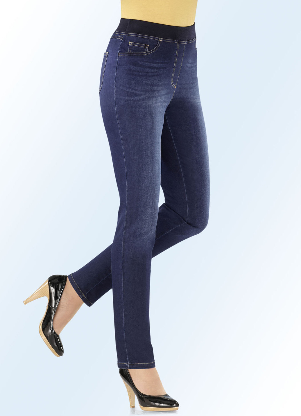 Power-Stretch-Jeans in Schlupfform
