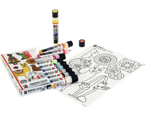 Marabu Window Color Set “Lama” Assorti 10x25 ml