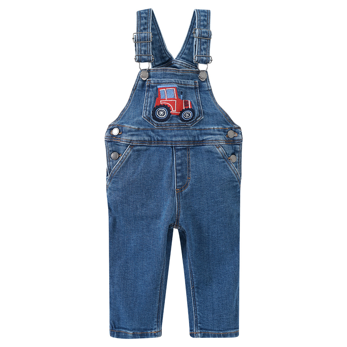 Topomini Baby Jeanslatzhose mit Stickerei dunkelblau