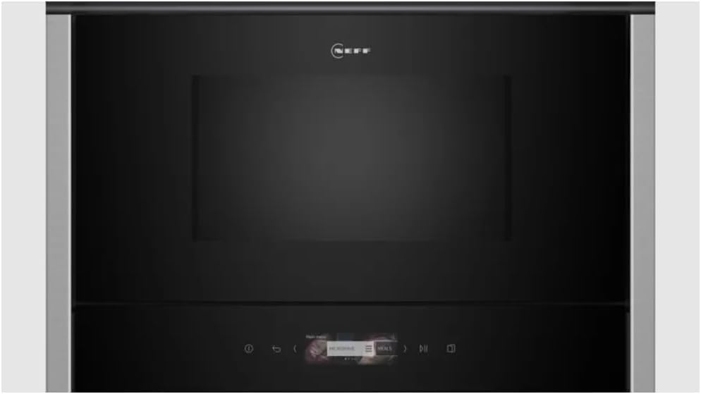 NEFF NR4WR21N1, N70, Einbau-Mikrowelle, Integrierbare Mikrowelle ohne Grill 40 x 60cm, Full Touch TFT-Display, Automatikprogramme, Easy Clean, LED-Innenbeleuchtung, Edelstahl