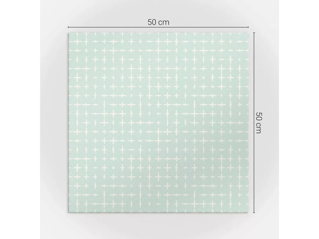 Panneaux muraux autocollants en vinyle imperméable - 4 x 50 x 50 cm - Géométrie des lignes et des croix