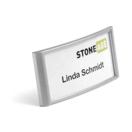 Durable 854223 Namensschild Classic 34 x 74 mm mit Magnet, silber