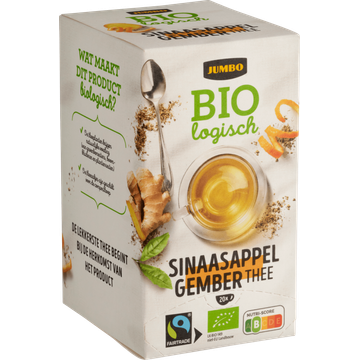Jumbo Biologisch Sinaasappel Gember Thee 20 Stuks 30 g