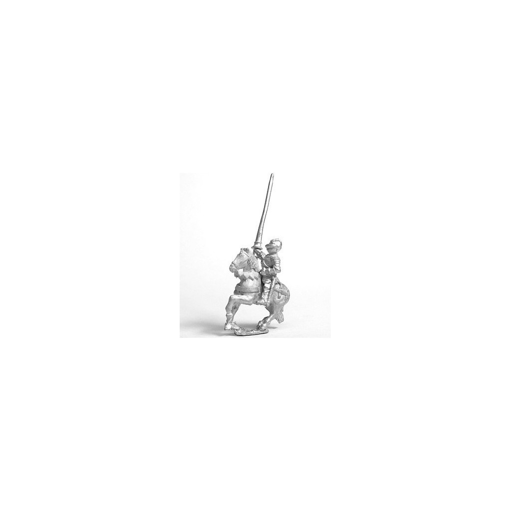 Early Renaissance: Gendarme in Closed Helm with no plume on Unarmoured Horse