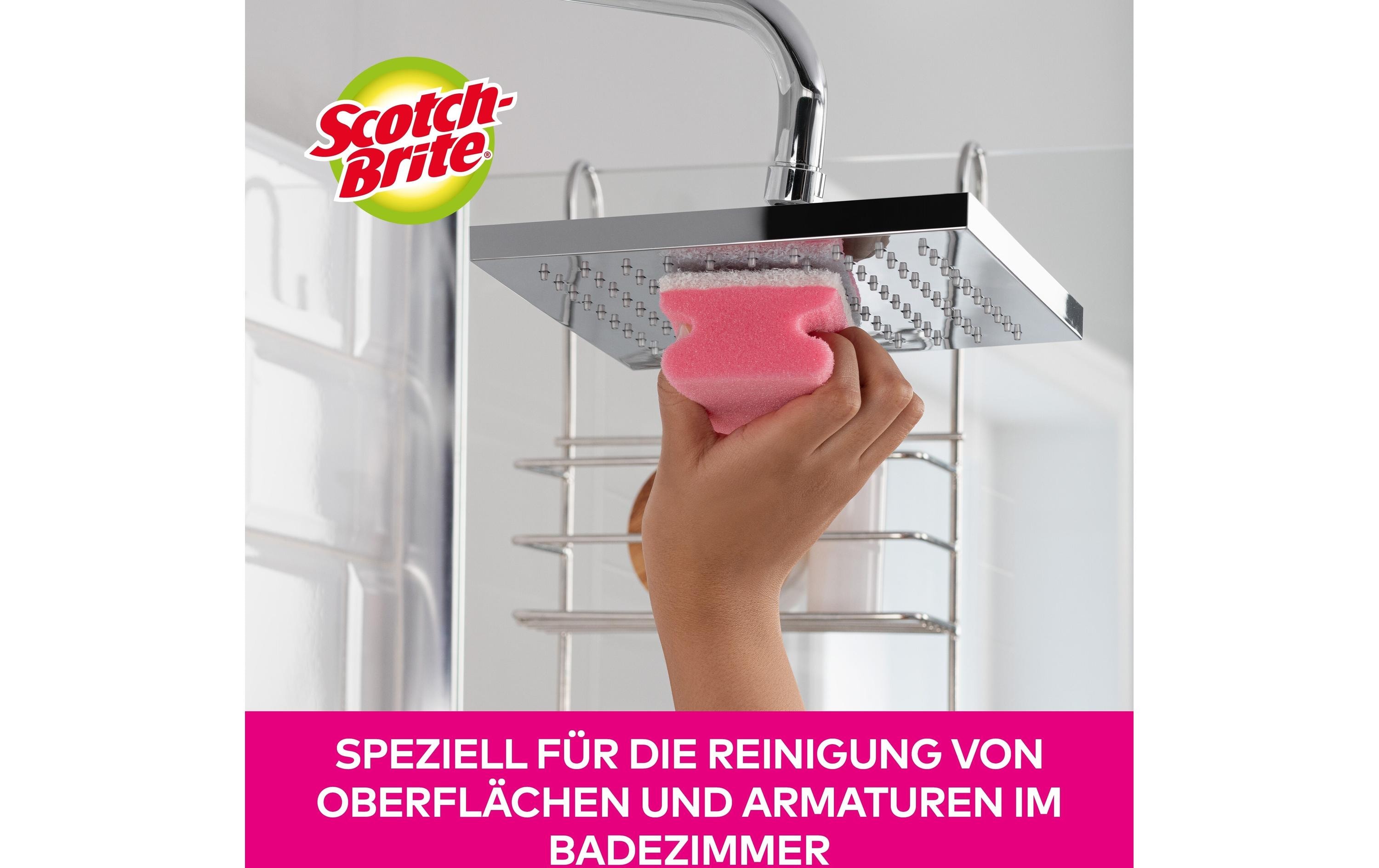 Schwamm 3M Scotch-Brite Bad 16 Stück PinkReinigungsschwamm