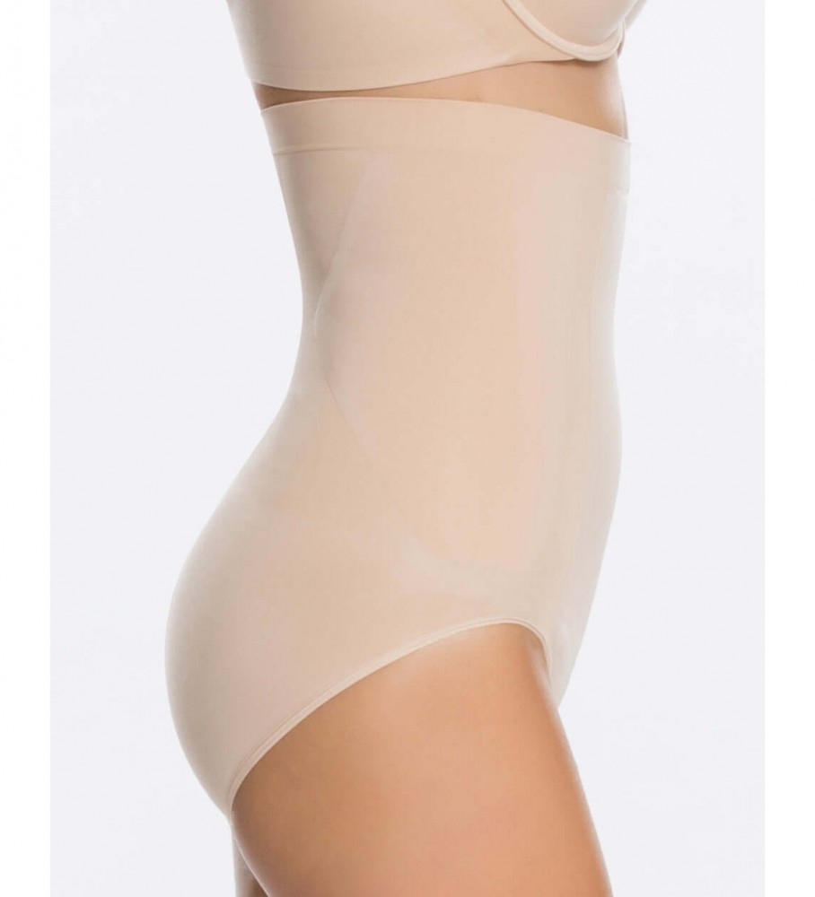 Cinta modeladora invisível de cintura alta SPANX na cor nude.