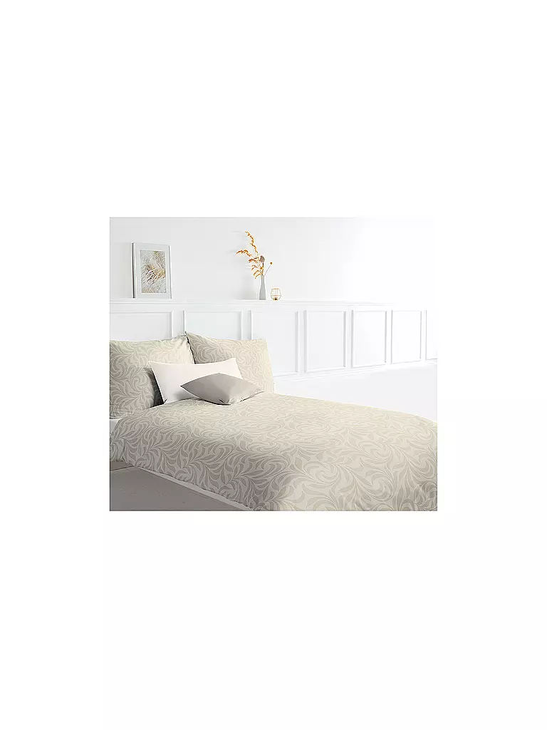 FLEURESSE Damast Bettwäsche OPAL 2x70x90cm/200x200cm Creme creme