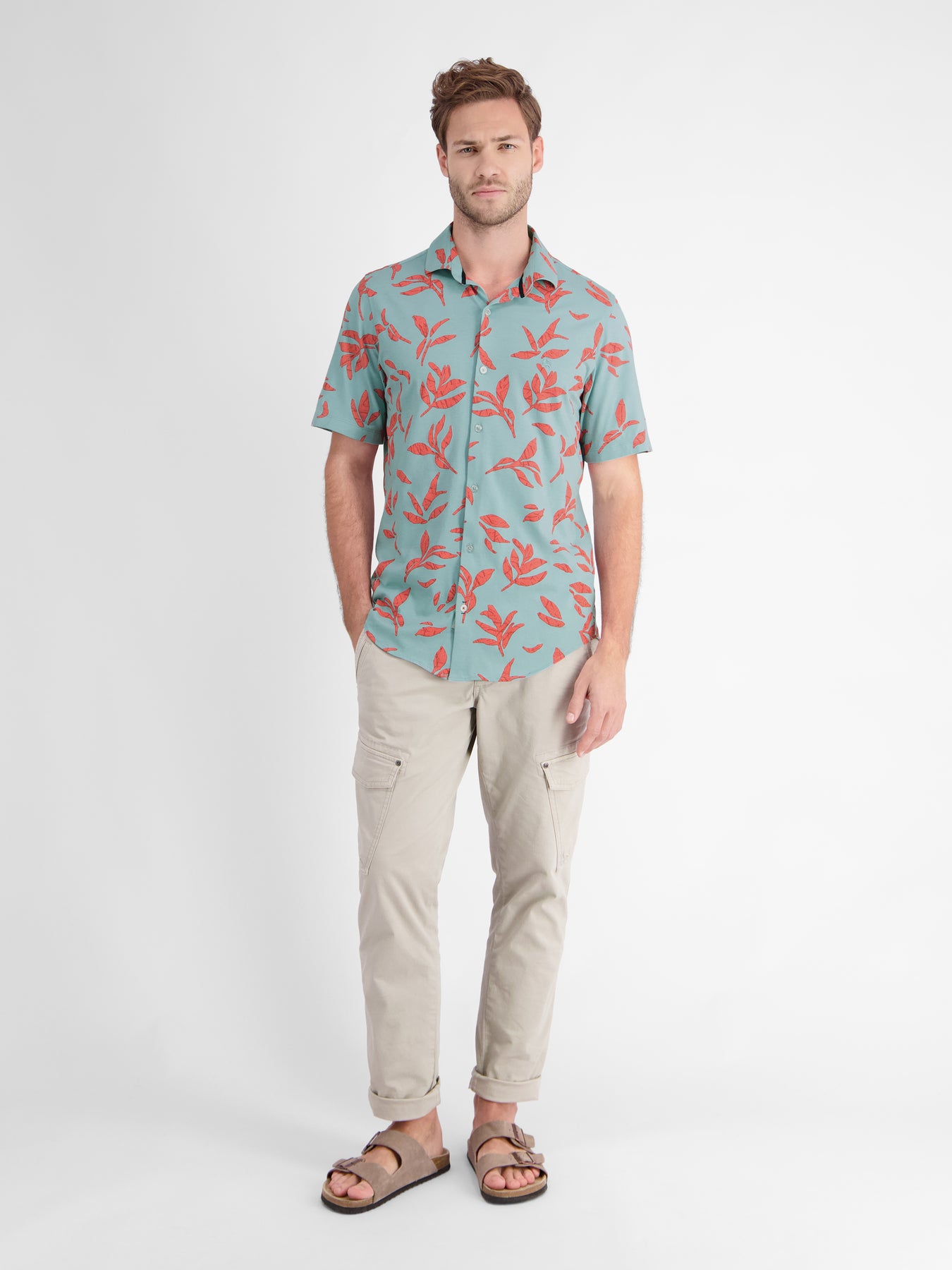 Kurzarmhemd mit floralem Print