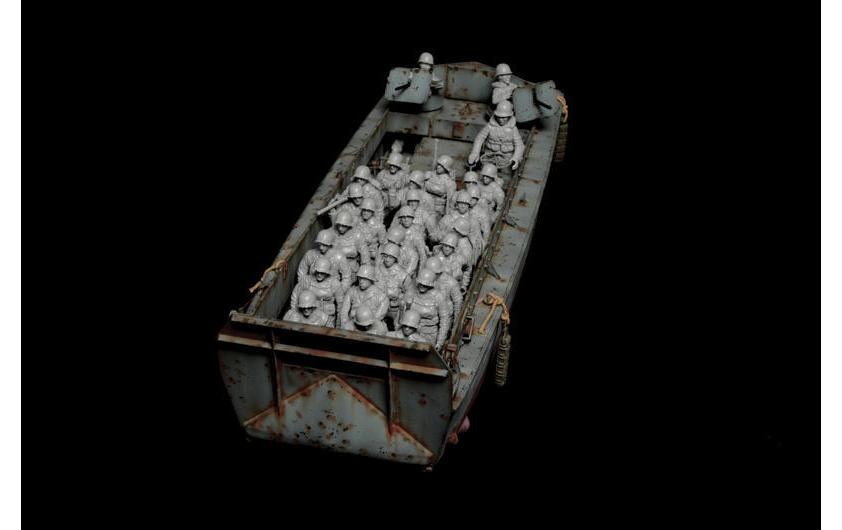 Bausatz LCVP with US Infantry 1:35Kunststoff Modellbausatz