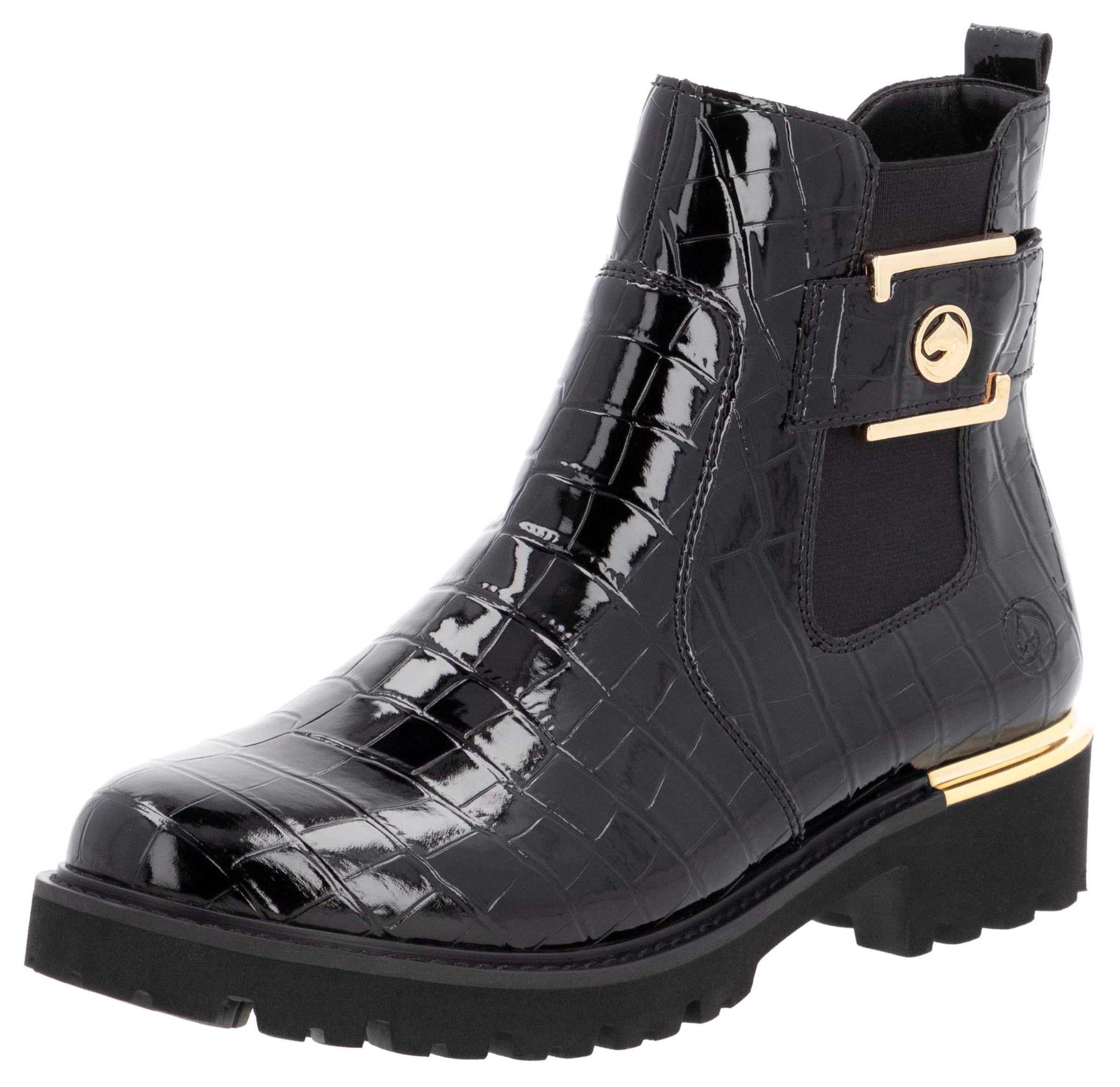 Remonte Chelseaboots  , Blockabsatz, Boots, Stiefelette mit praktischem Innen-Reissverschluss