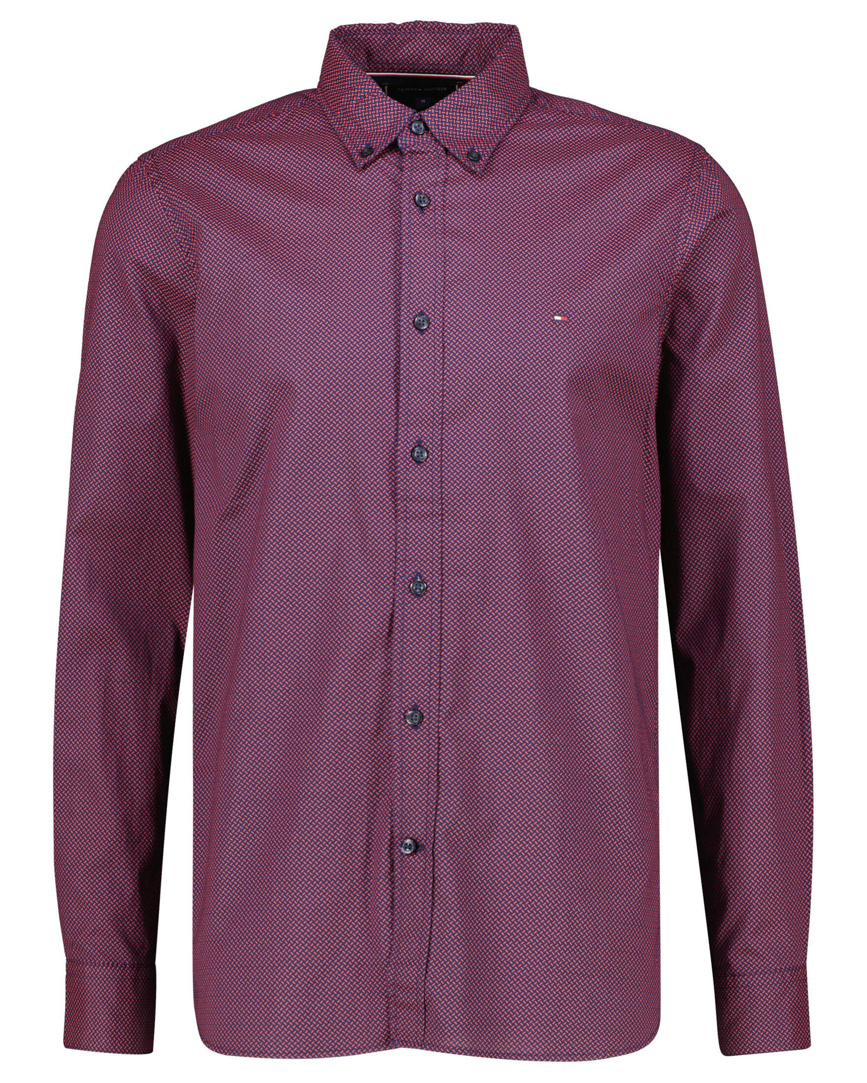 Tommy Hilfiger| Herren Hemd NATURAL SOFT FLEX PRT SF SHIRT Slim Fit Langarm