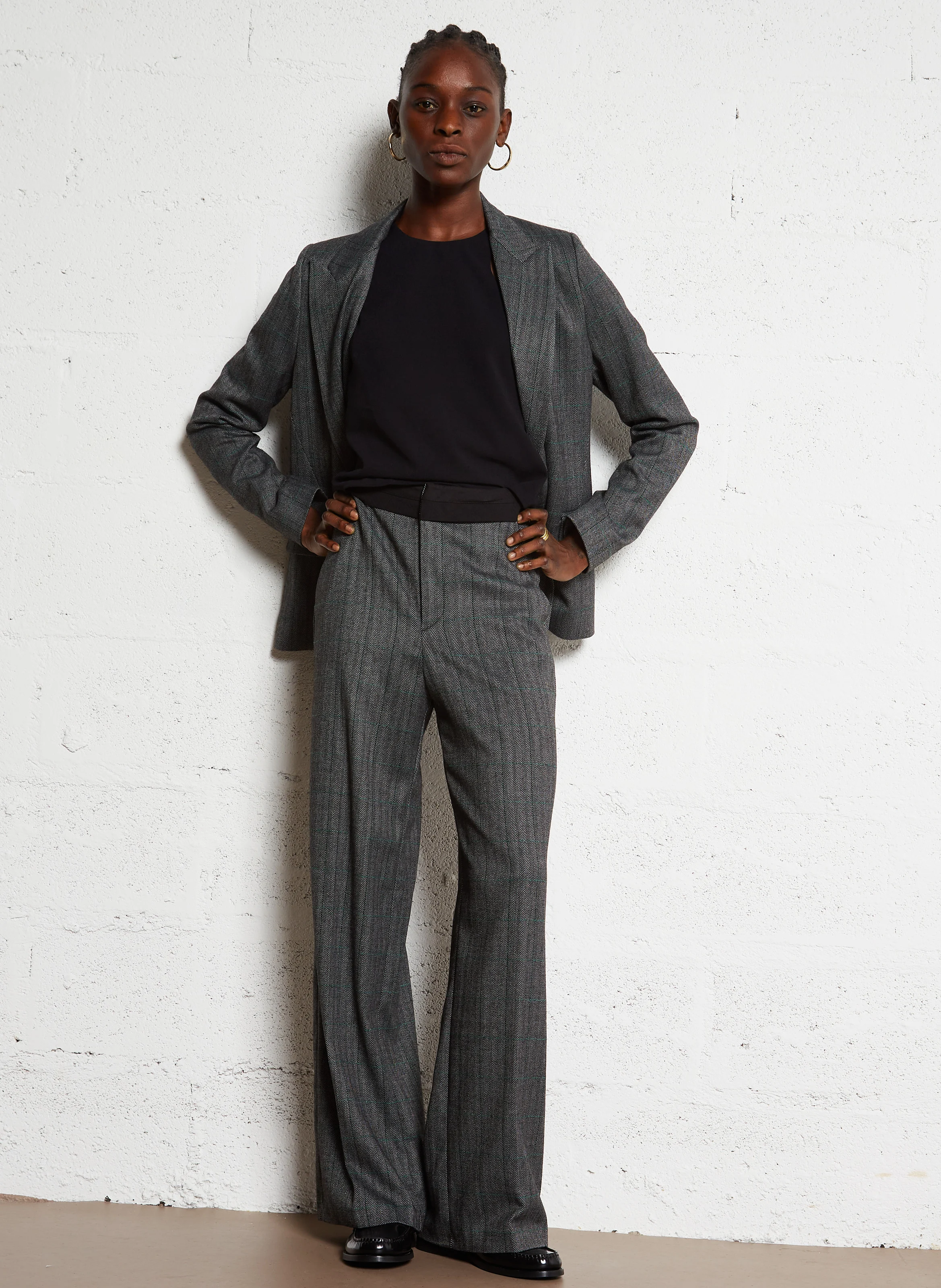 Veste de costume col tailleur | Noir