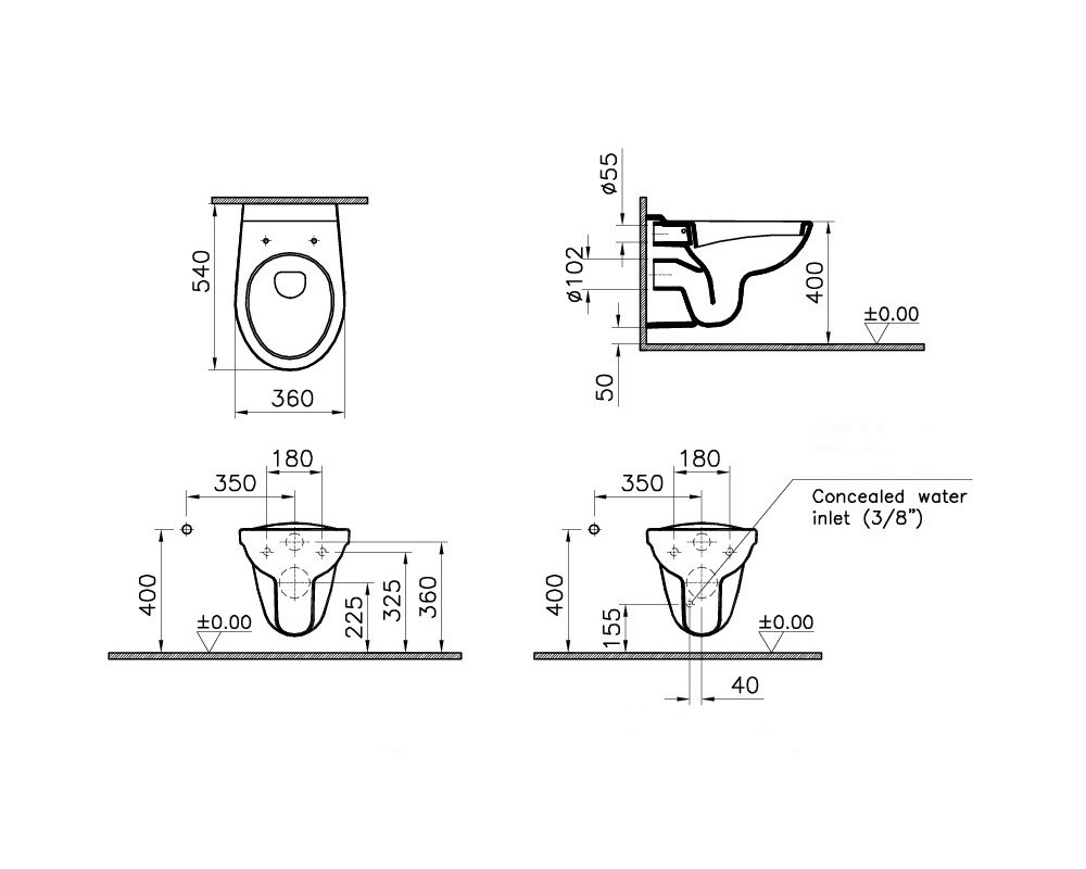 Sanigoods Andes toiletset met Plieger Basic toilet wit glans