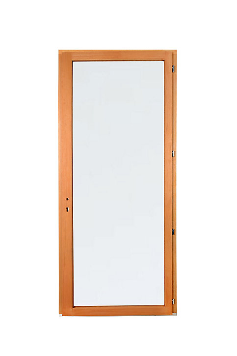 Porte fenêtre bois 1 vantail GoodHome - l.80 x h.215 cm, tirant droit