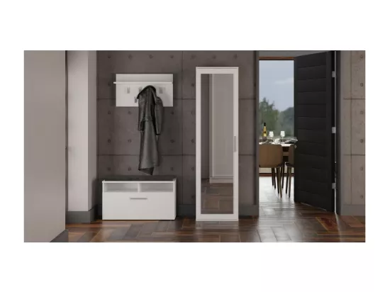 DUO MIROIR DE GARDE-ROBE BLANC MAT