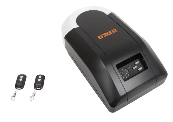 Boxer 3000® garageportåbner med 2 stk. fjernbetjeninger og trådløs fjernbetening til væg montage 1000N