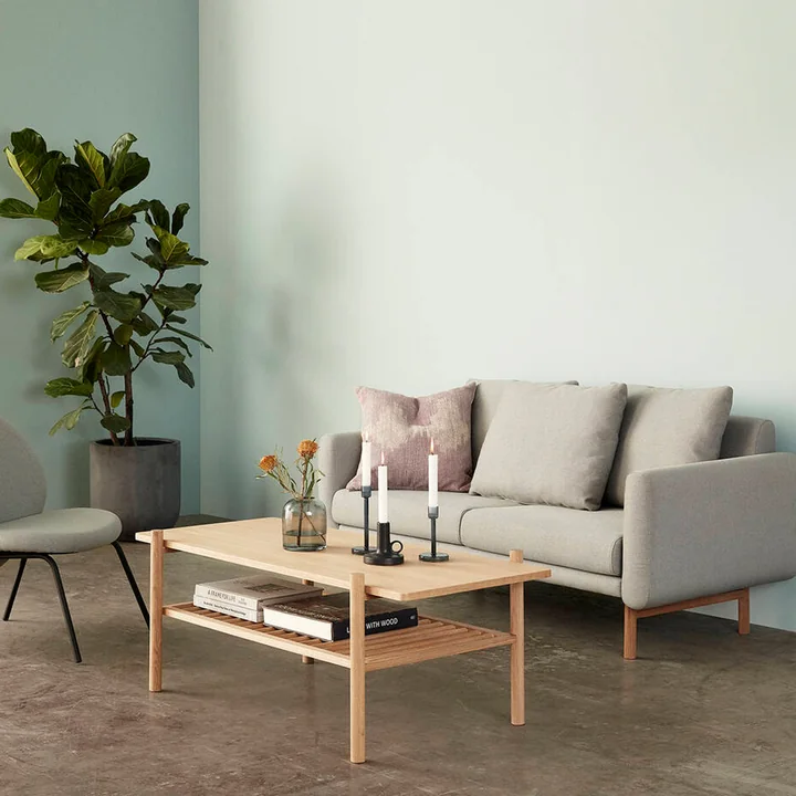 Hübsch Interior - Couchtisch mit Ablage, 120 x 57 cm, Eiche