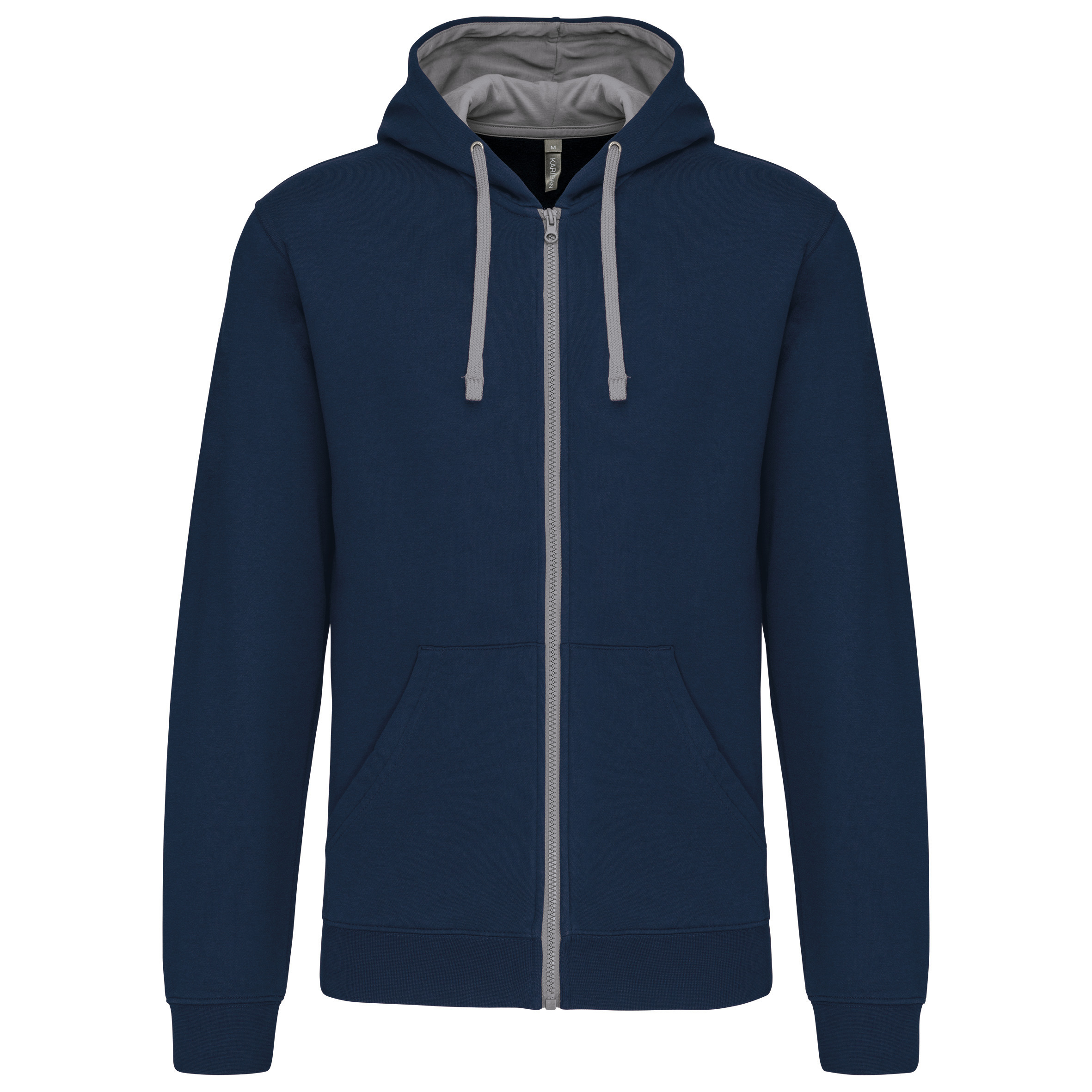 Kariban K466 - Sweat-shirt zippé capuche contrastée
